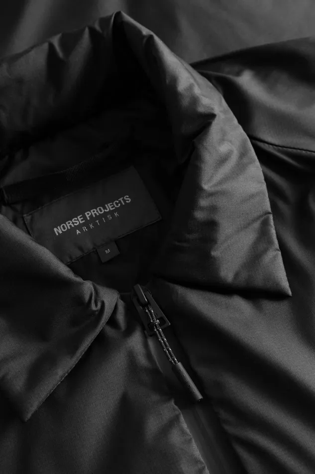 Men Norse Projects Outerwear Pertex Quantum Midlayer Shirt Black