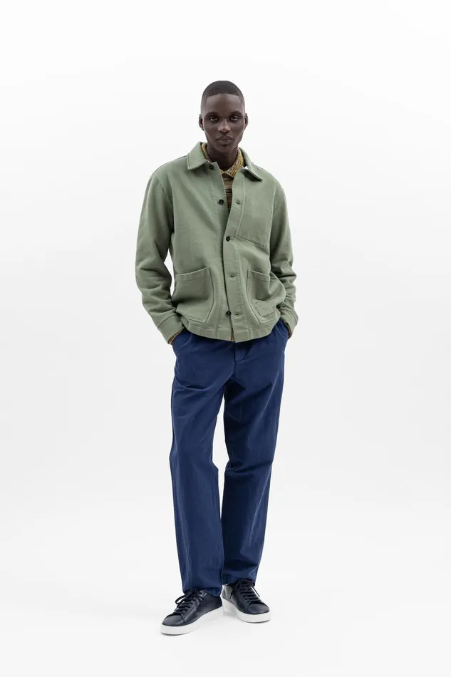 Men Norse Projects Overshirts Jorn Tab Series Overshirt Dried Sage Green