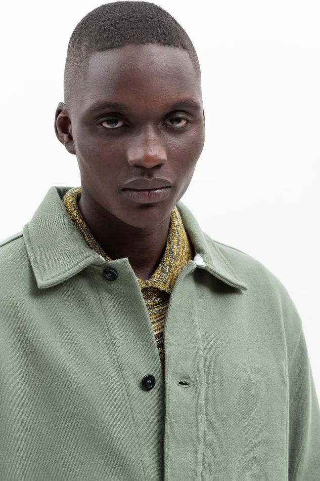 Men Norse Projects Overshirts Jorn Tab Series Overshirt Dried Sage Green