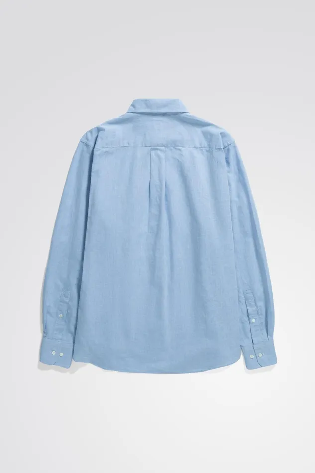 Men Norse Projects Shirting Algot Relaxed Cotton Linen Shirt Pale Blue