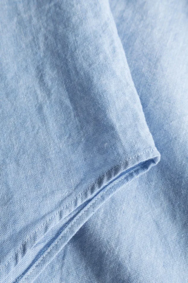 Men Norse Projects Shirting Algot Relaxed Cotton Linen Shirt Pale Blue