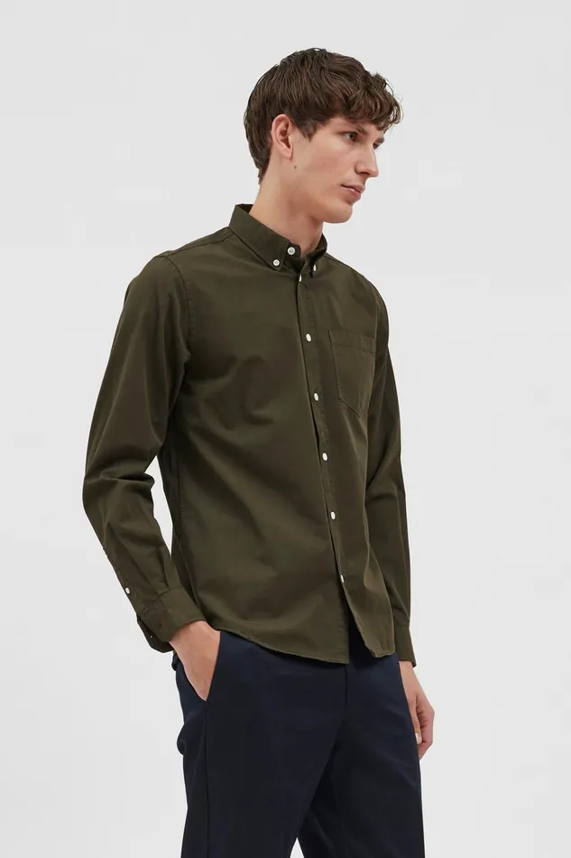 Men Norse Projects Shirting Anton Light Twill Shirt Beech Green