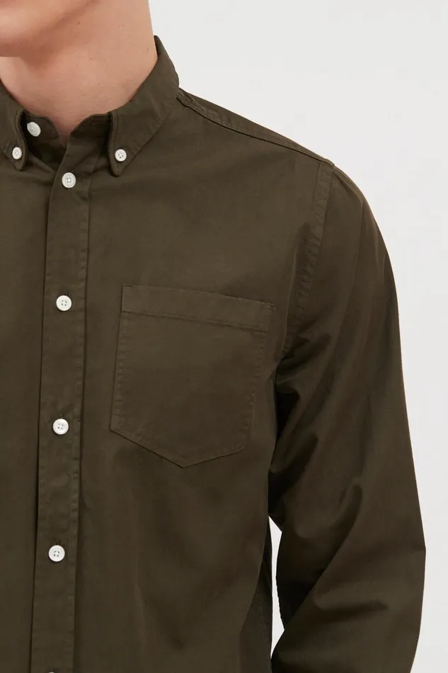 Men Norse Projects Shirting Anton Light Twill Shirt Beech Green