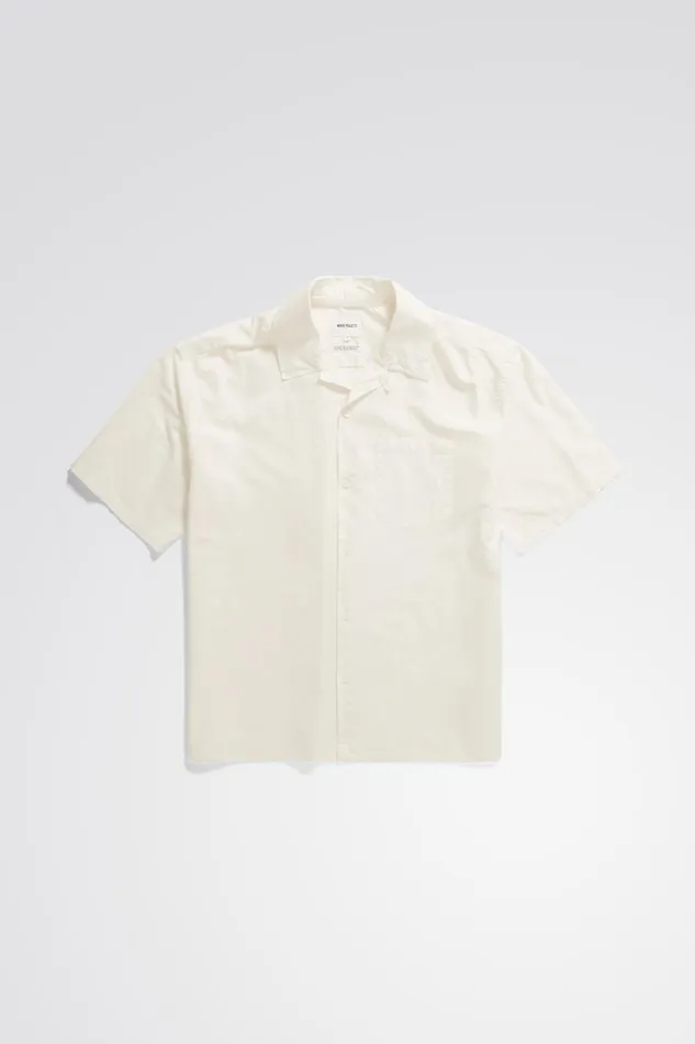 Men Norse Projects Shirting Carsten Cotton Tencel Shirt Enamel White