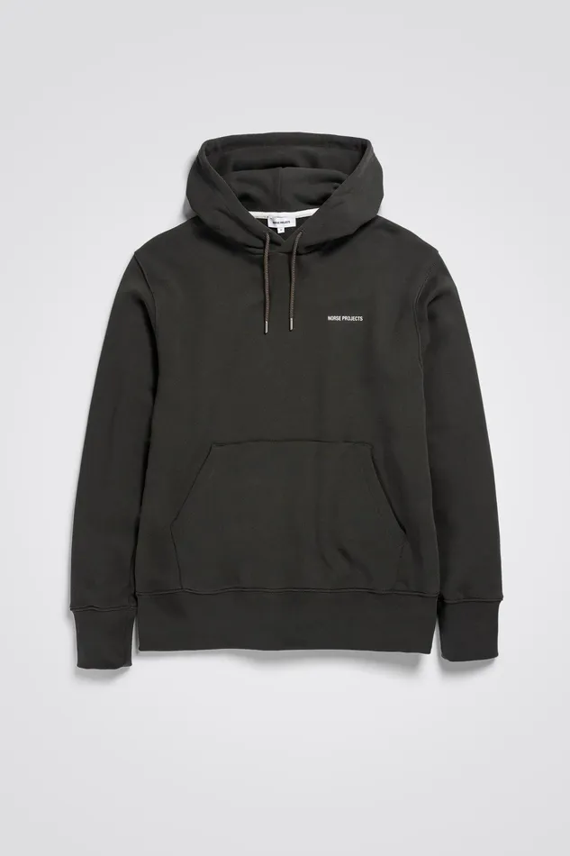 Men Norse Projects Sweatshirts Arne Logo Hoodie Beech Green