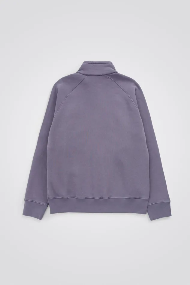 Men Norse Projects Sweatshirts Marten Relaxed Organic Raglan Half Zip Dusk Purple