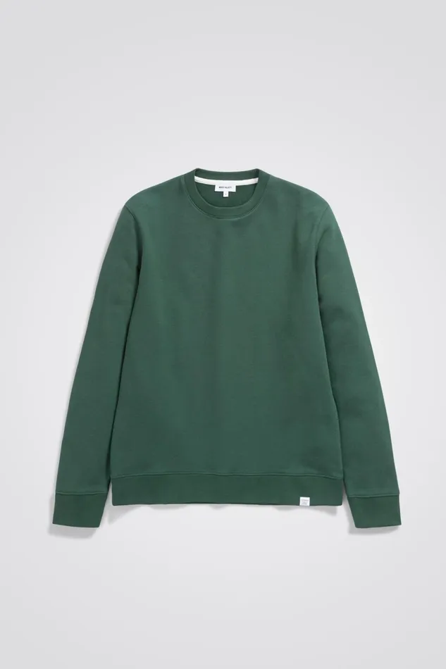 Men Norse Projects Sweatshirts Vagn Classic Crew Dartmouth Green