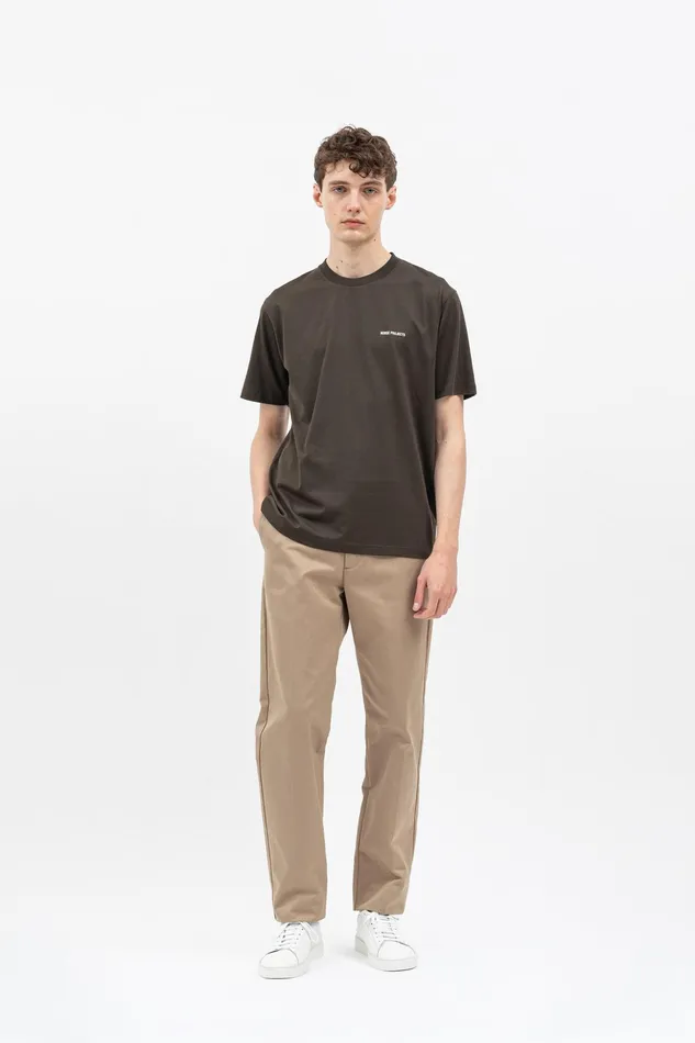 Men Norse Projects TShirts Johannes Logo Tshirt Heathland Brown