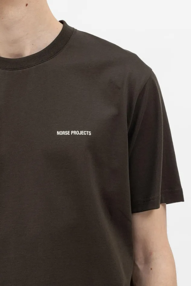 Men Norse Projects TShirts Johannes Logo Tshirt Heathland Brown