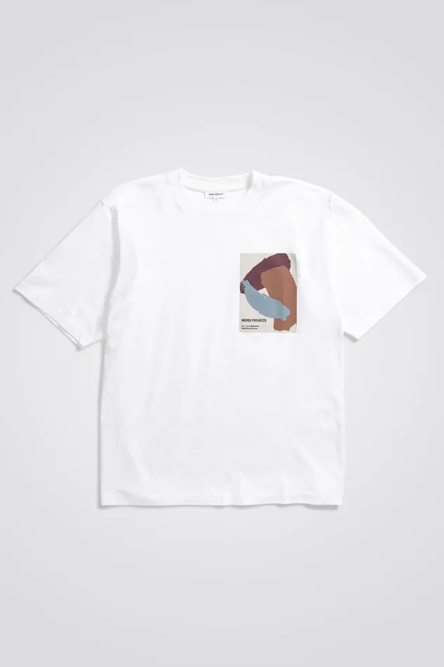 Men Norse Projects TShirts Simon Brush Print TShirt White