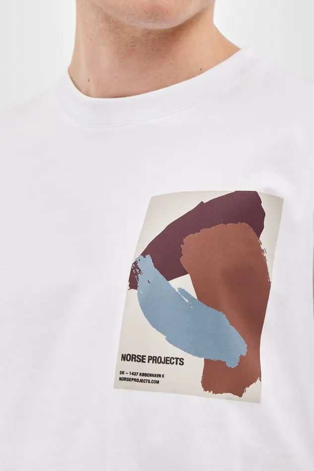 Men Norse Projects TShirts Simon Brush Print TShirt White