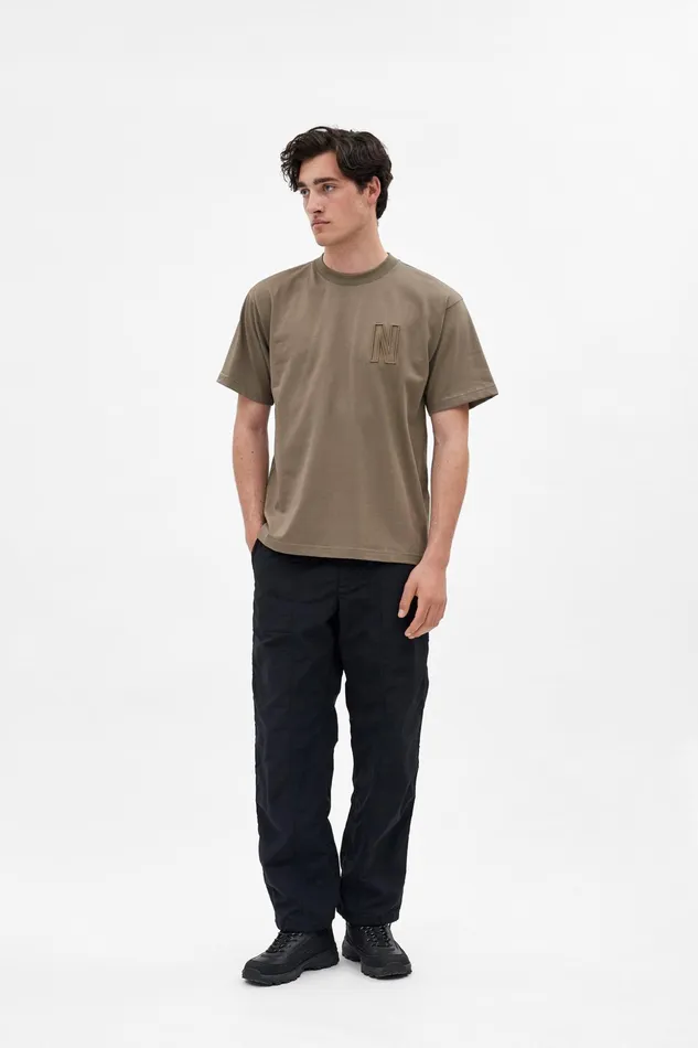 Men Norse Projects TShirts Simon Loose N Logo TShirt Sediment Green