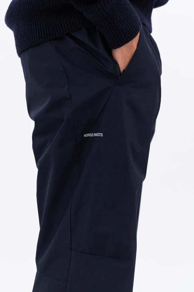 Men Norse Projects Trousers Alvar GoreTex Infinium Tech Trouser Dark Navy