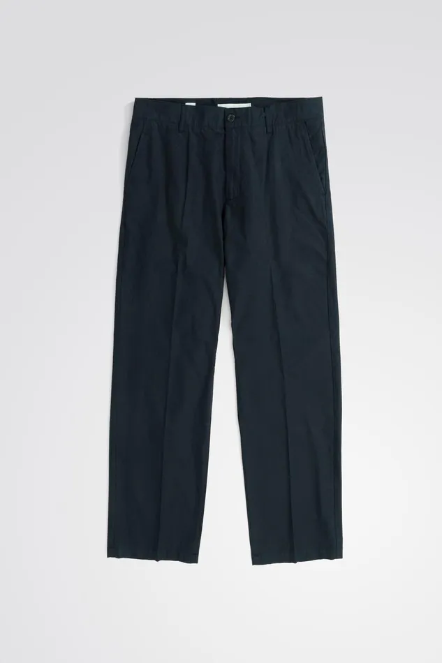 Men Norse Projects Trousers Andersen Regular Typewriter Flat Front Trouser Dark Navy