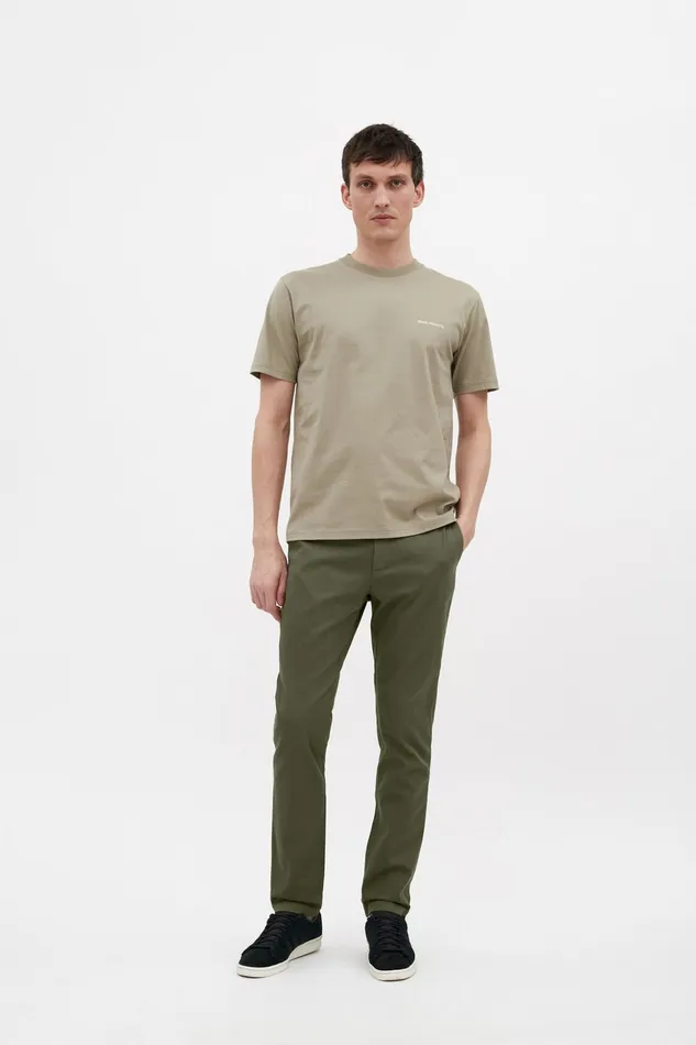 Men Norse Projects Trousers Aros Slim Light Stretch Chino Sediment Green