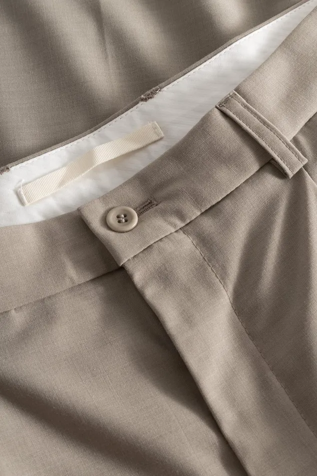 Men Norse Projects Trousers Benn Relaxed Light Wool Pleated Trouser Light Khaki