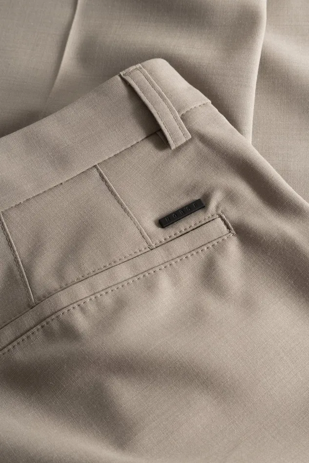 Men Norse Projects Trousers Benn Relaxed Light Wool Pleated Trouser Light Khaki