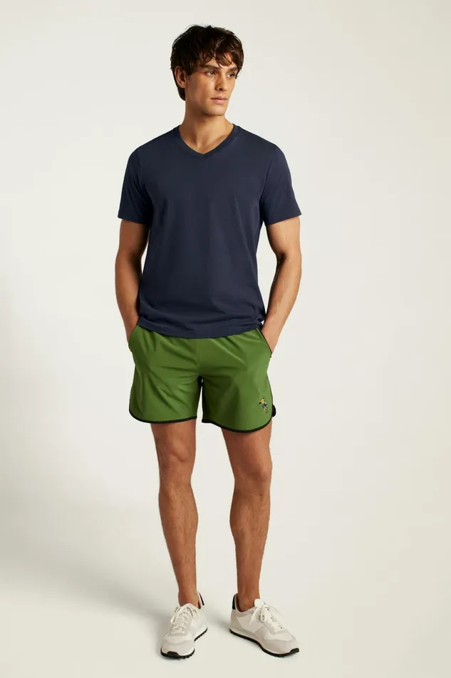 Men Organic Cotton VNeck Tee Navy Bonobos Short Sleeve Tees