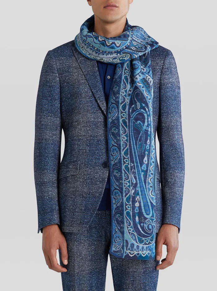 Men Paisley Design Scarf Etro Scarves