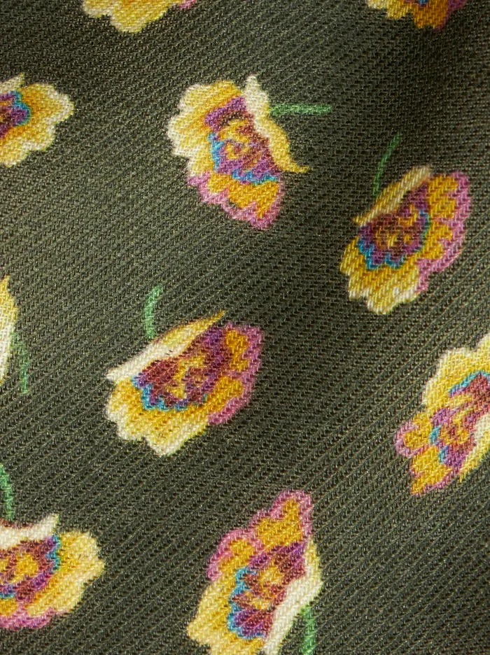 Men Paisley Wool And Silk Scarf Etro Scarves
