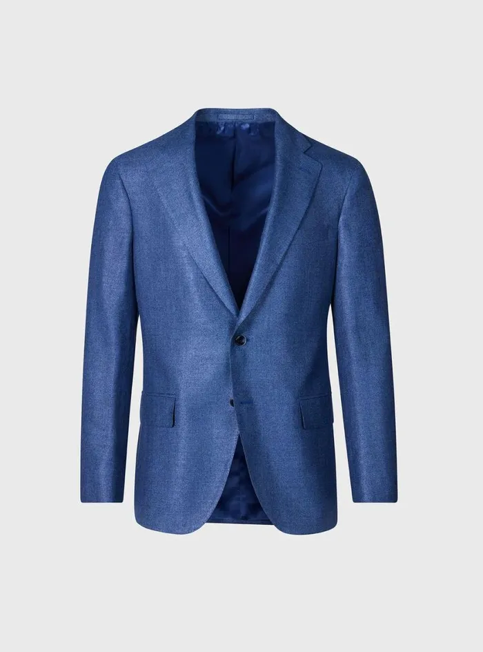 Men Paul Stuart Blazers and Jackets Solid Summer Jacket Blue