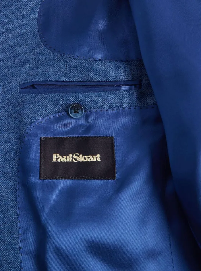 Men Paul Stuart Blazers and Jackets Solid Summer Jacket Blue