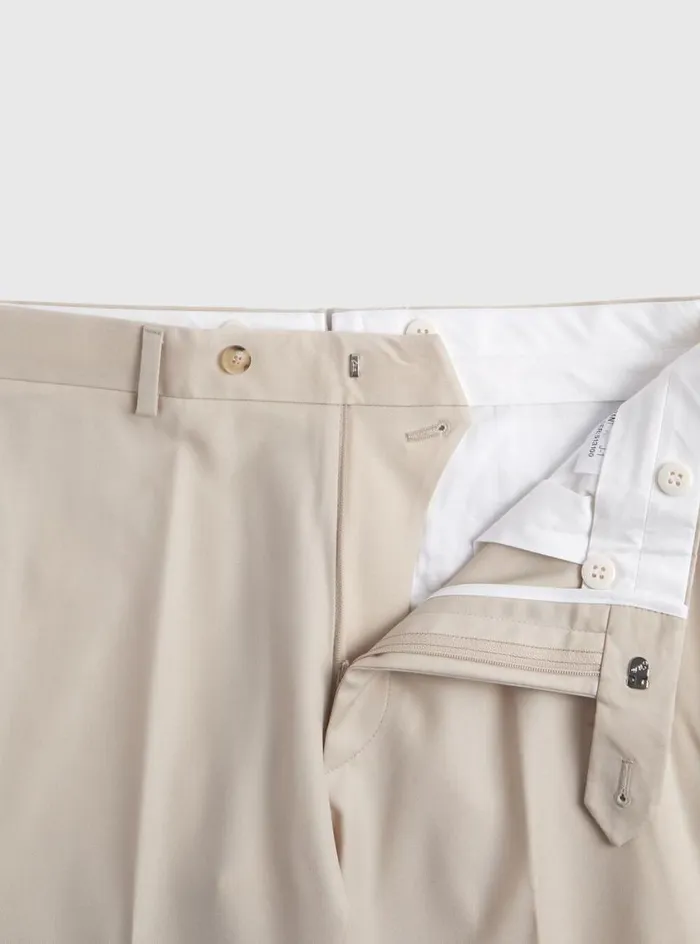 Men Paul Stuart Dress Pants All Year Super 110s Wool James Trouser Tan