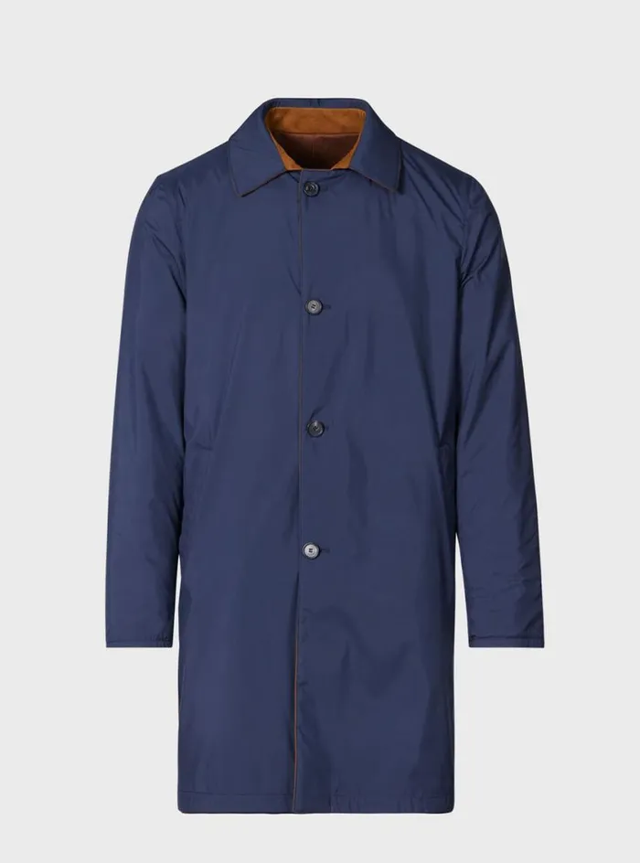 Men Paul Stuart Outerwear Cashmere Reversible Coat Navycamel
