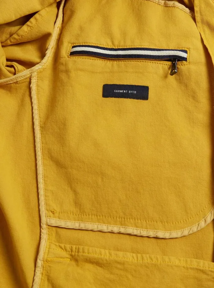 Men Paul Stuart Outerwear Garment Dyed Jacket Yellow