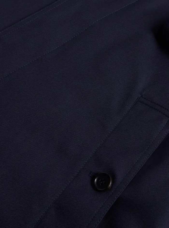 Men Paul Stuart Outerwear Water Repellent Wool Coat Navy