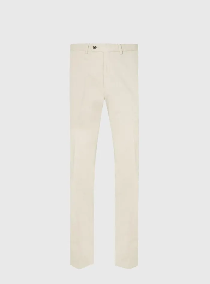 Men Paul Stuart Pants Cotton Plain Front Newton Pant Stone