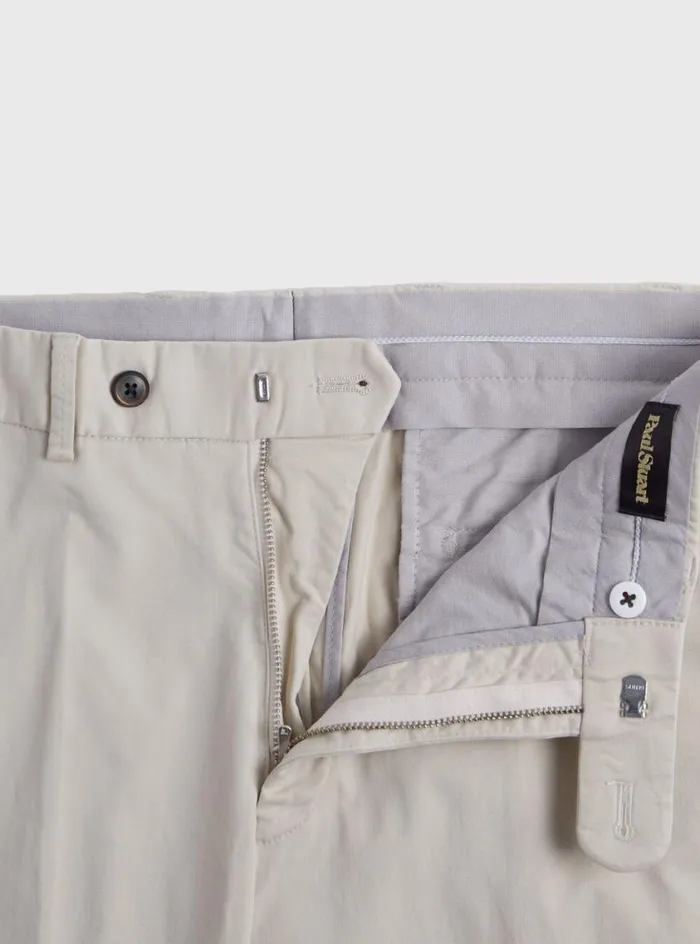 Men Paul Stuart Pants Cotton Plain Front Newton Pant Stone