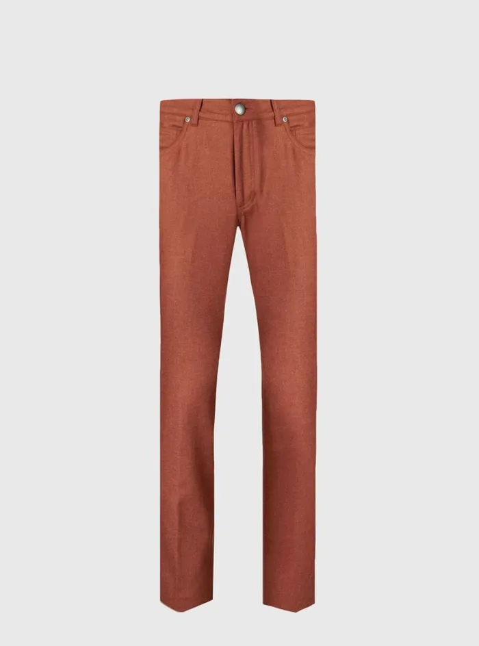 Men Paul Stuart Pants Merino Wool Five Pocket Pant Rust