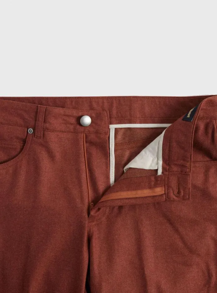 Men Paul Stuart Pants Merino Wool Five Pocket Pant Rust