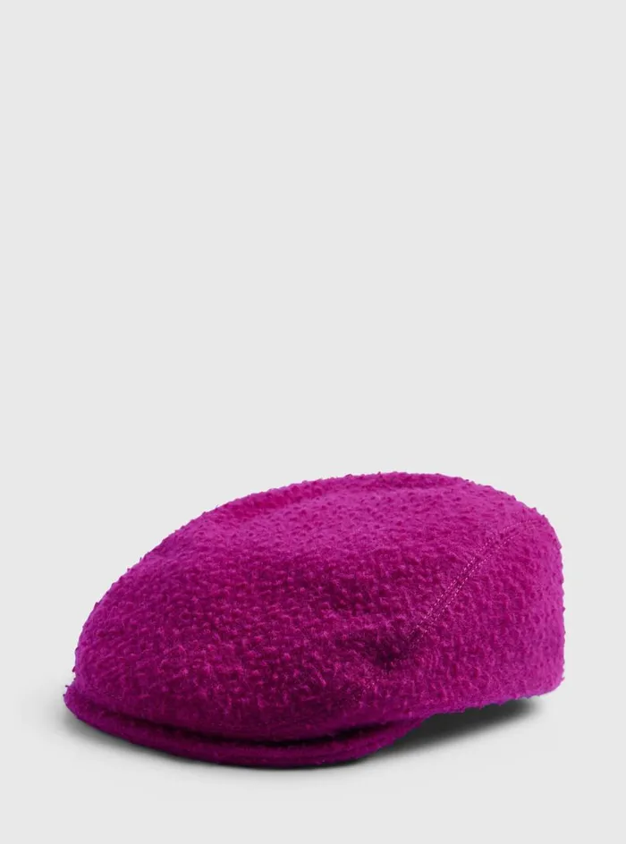 Men Paul Stuart Scarves Hats Gloves Casentino Wool Ivy Cap Fuchsia