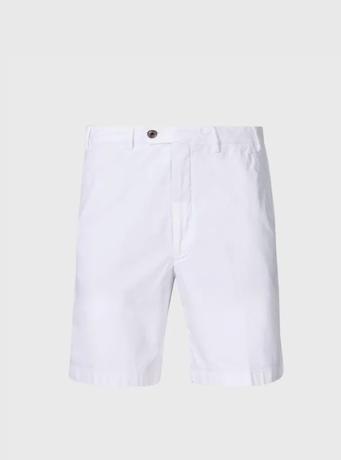 Men Paul Stuart Shorts and Swim Trunks Cotton Tricotine Bermuda Short Cream
