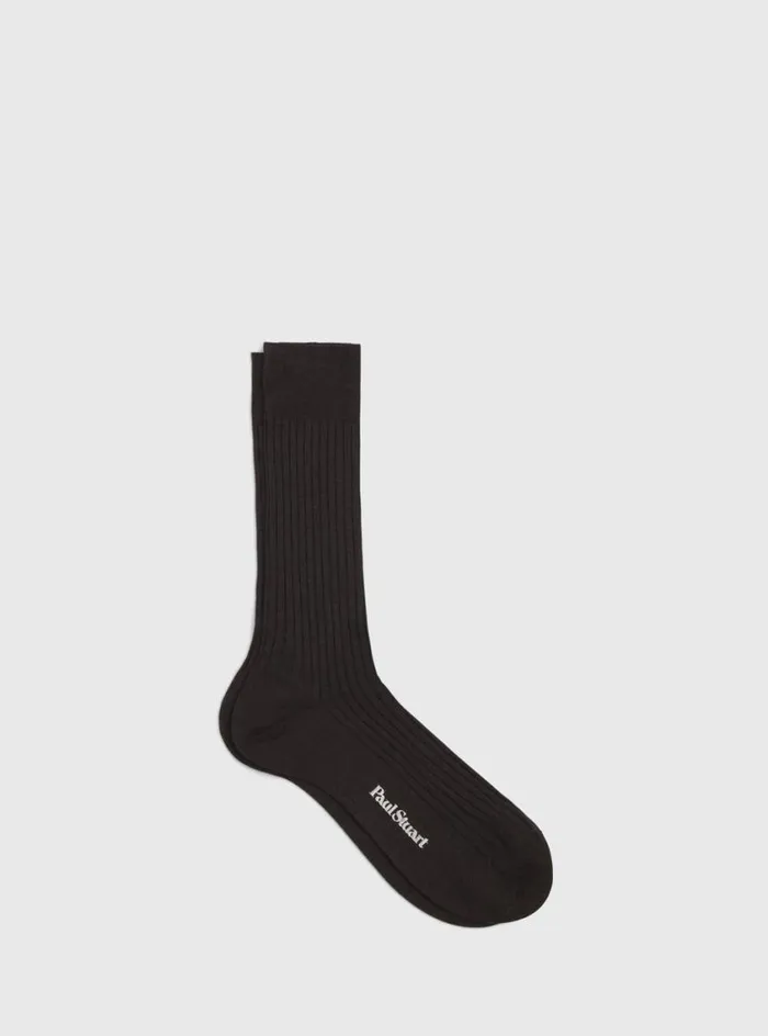Men Paul Stuart Socks Basic Dress Sock Brown