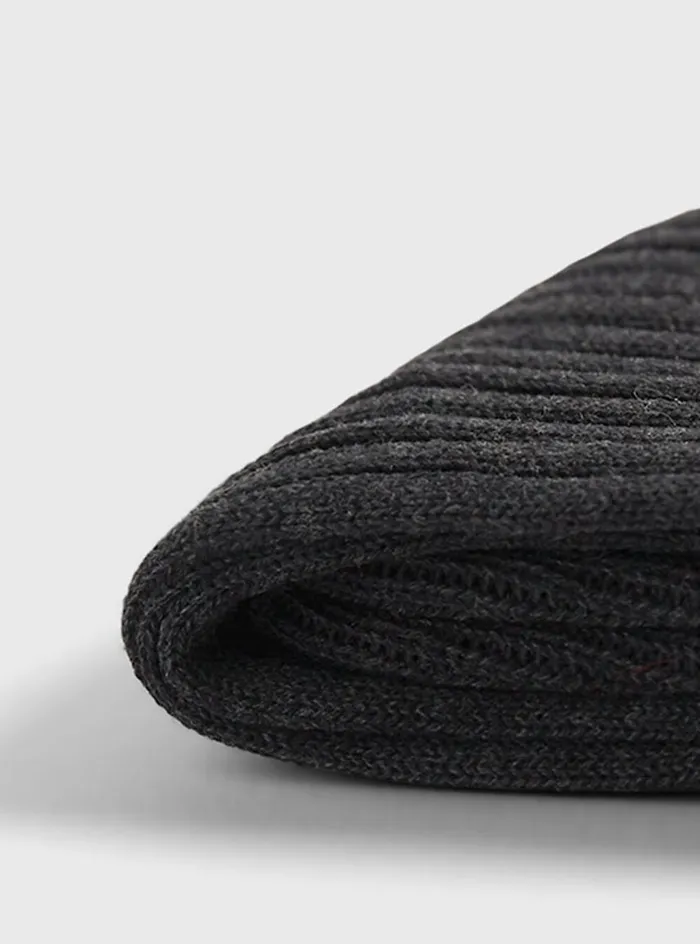 Men Paul Stuart Socks Classic Cotton Ribbed Sock Grey