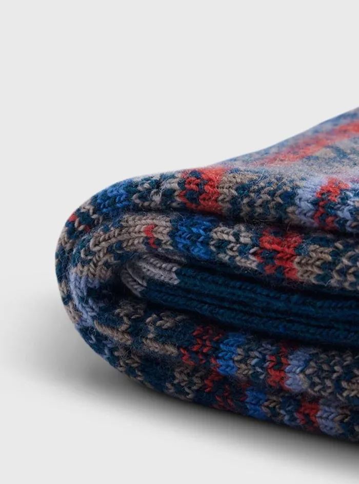 Men Paul Stuart Socks Multicolor Fair Isle Sock Teal
