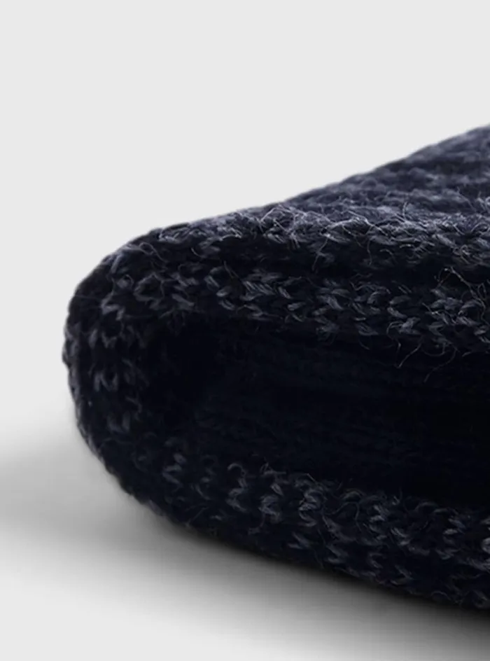 Men Paul Stuart Socks Wool Glen Plaid Sock Black