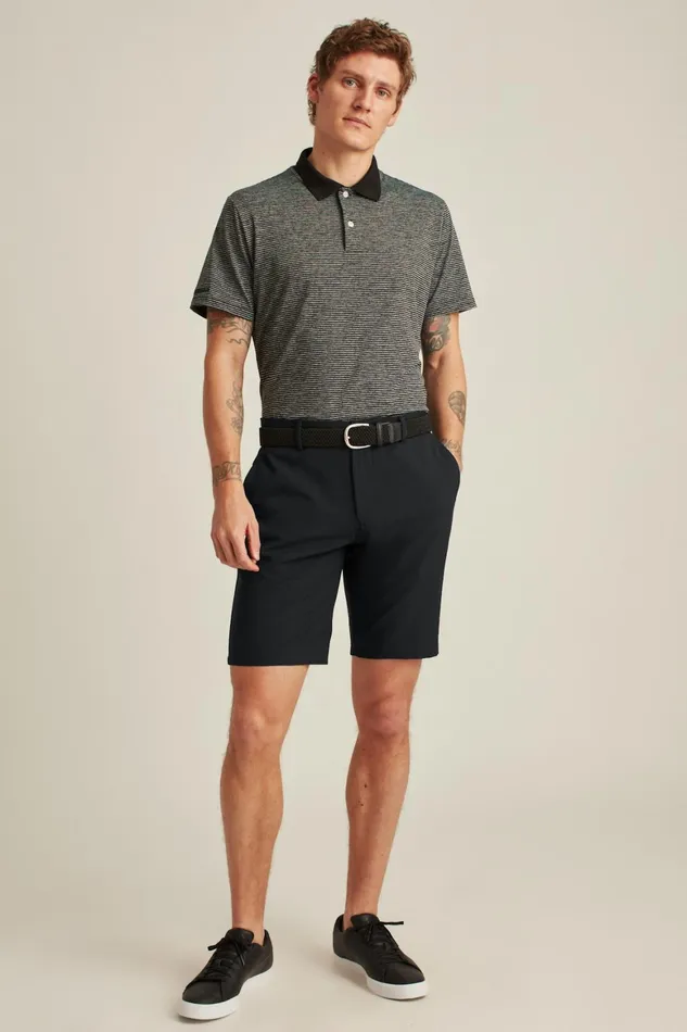 Men Performance Link Shorts Jet Black Bonobos Casual Shorts
