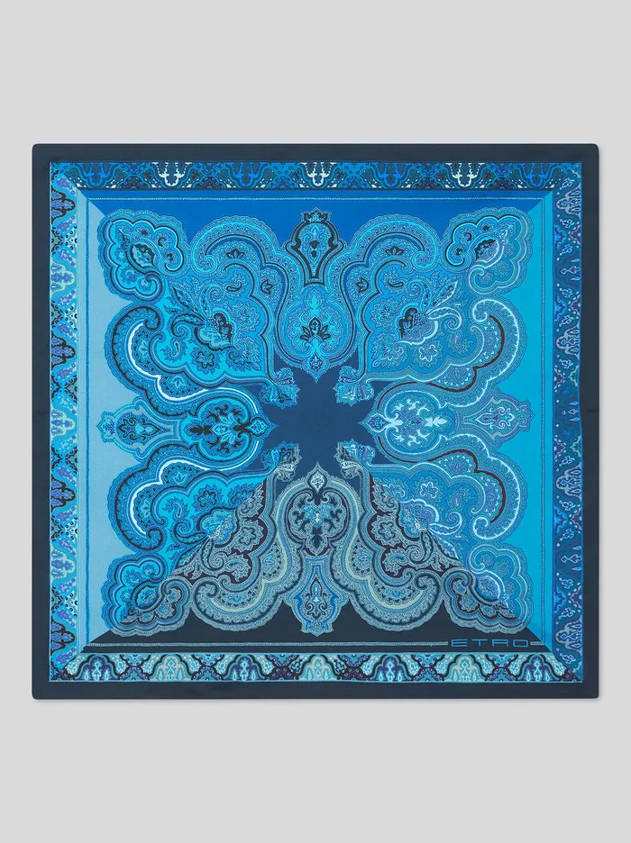 Men Placed Paisley Print Pocket Square Etro Ties And Pocket Squares