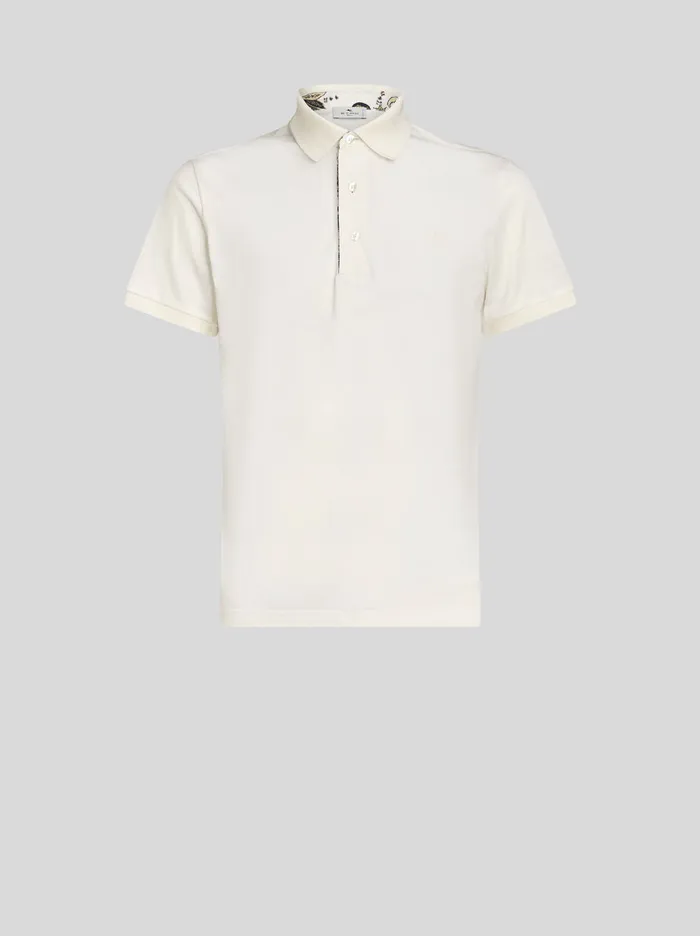Men Polo Shirt With Embroidered Pegaso Etro Polo Shirts