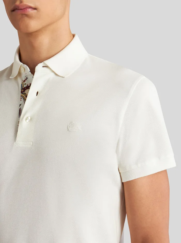 Men Polo Shirt With Embroidered Pegaso Etro Polo Shirts