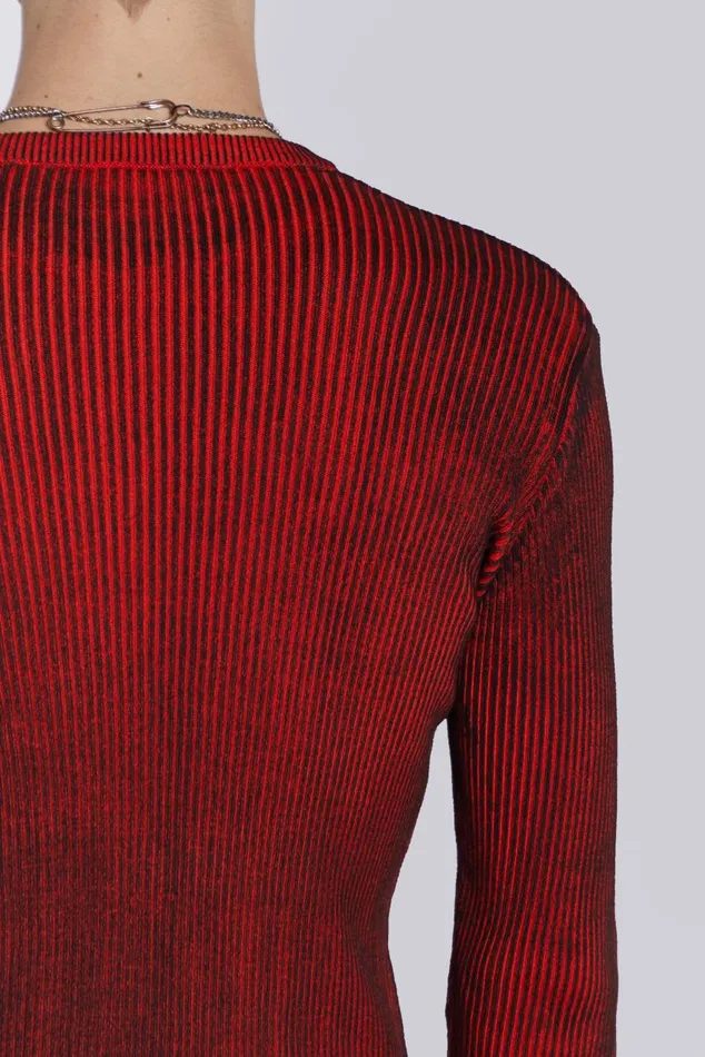 Men Red Scrape Knit Jaded London Knitwear