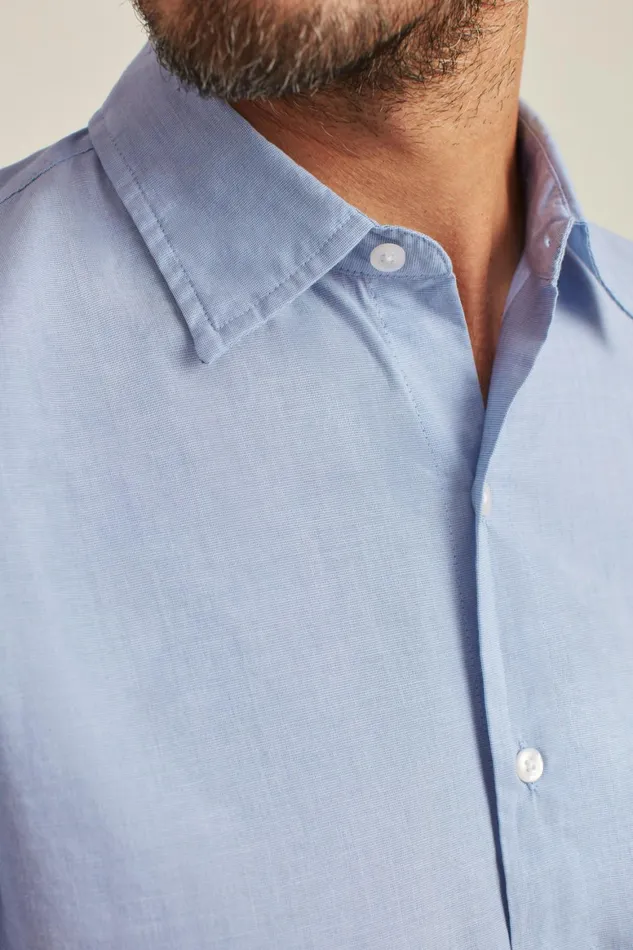 Men Riviera Short Sleeve Shirt River Blue End On End Bonobos Casual Shirts