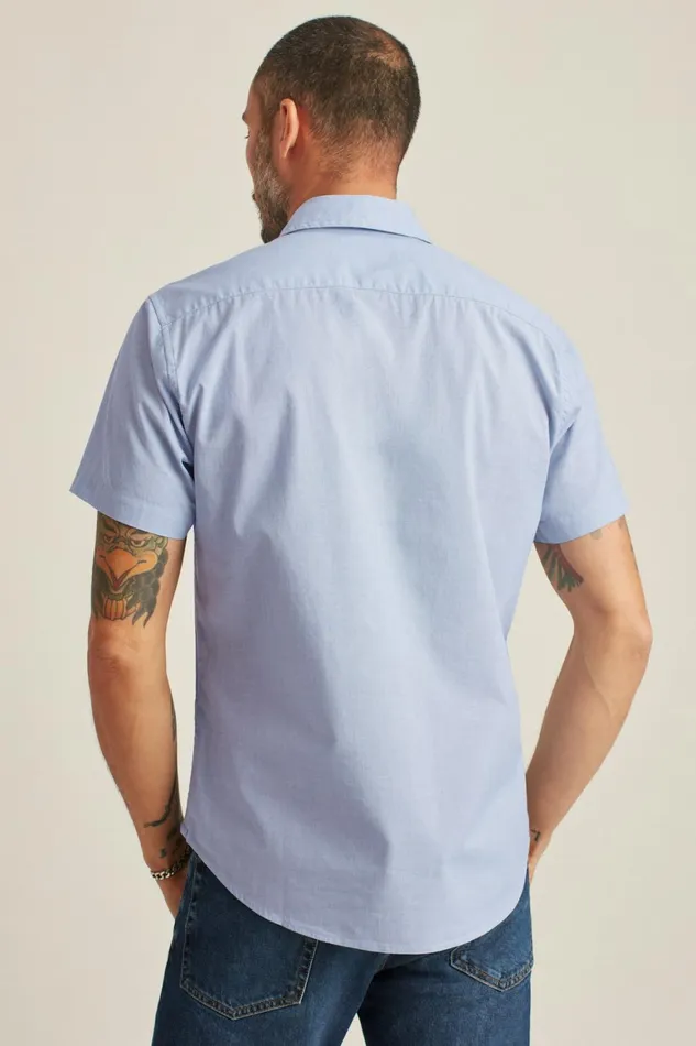 Men Riviera Short Sleeve Shirt River Blue End On End Bonobos Casual Shirts