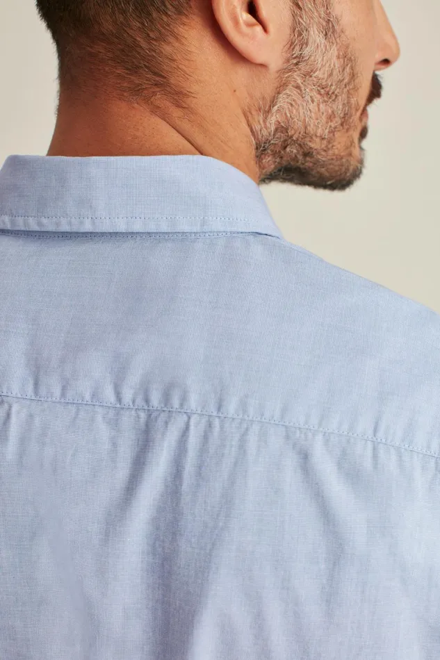 Men Riviera Short Sleeve Shirt River Blue End On End Bonobos Casual Shirts