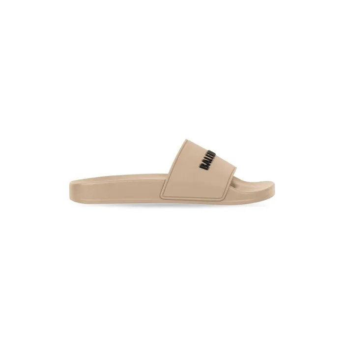 Men Sandals and Mules Balenciaga Pool Slide Sandal In Beige