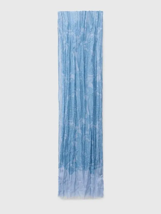Men Scarves and Ties John Varvatos CARIBBEAN PAISLEY SCARF Blue Mist